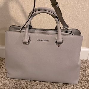 Grey Michael Kors Leather Handbag
